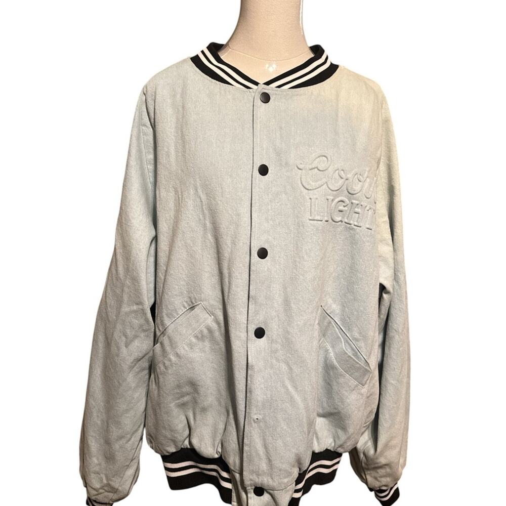 The Laundry Room X Coors Light Ghost Stadium Unisex Denim Jacket Size XL